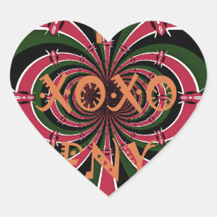 Adesivo Coração Viagem Queniano - Hugs & Kisses Design