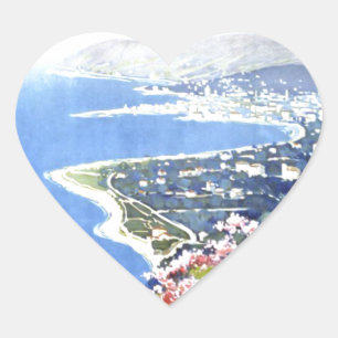 Adesivo Coração Viagem Vintage San Remo Itália Europa