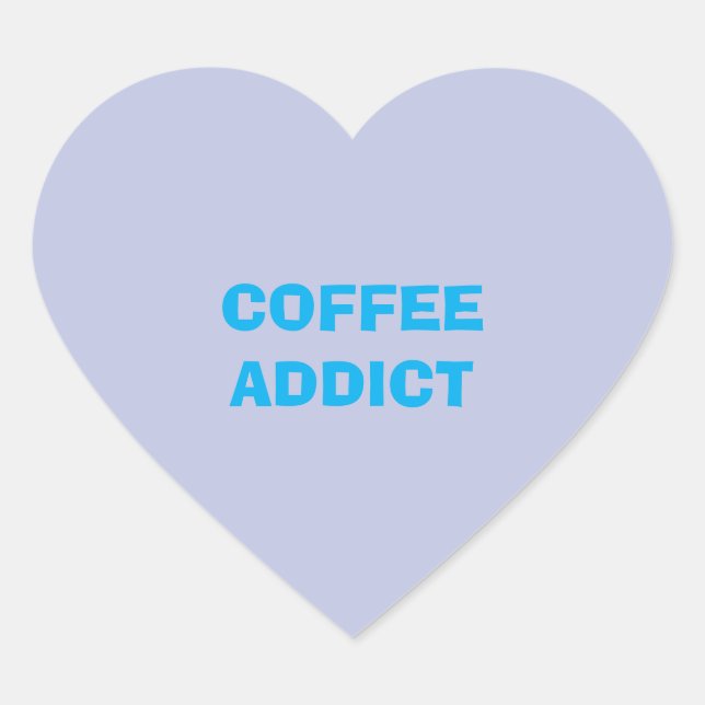 Adesivo Coração viciado em CAFÉ (Frente)