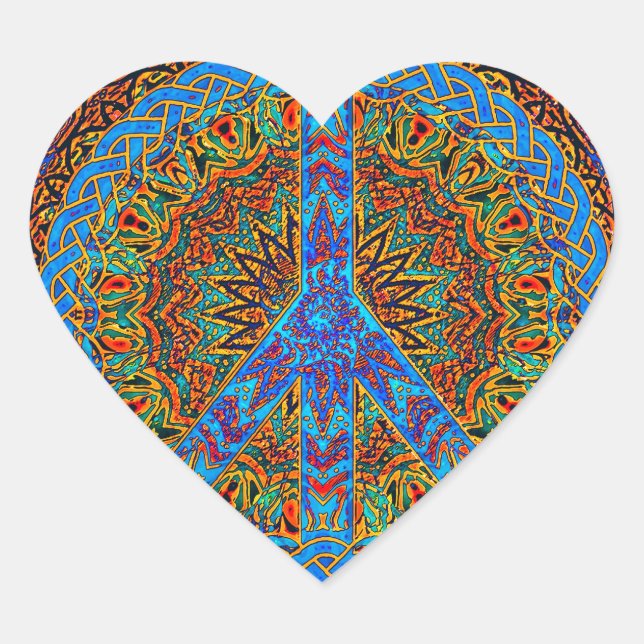 Adesivo Coração Vida pacífica (Frente)