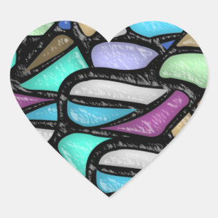 Adesivo Coração Vidro Límpido (Vinhetas Em Forma De Coração)