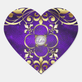 Adesivo Coração Vidro-Vidro Púrpura Imperador