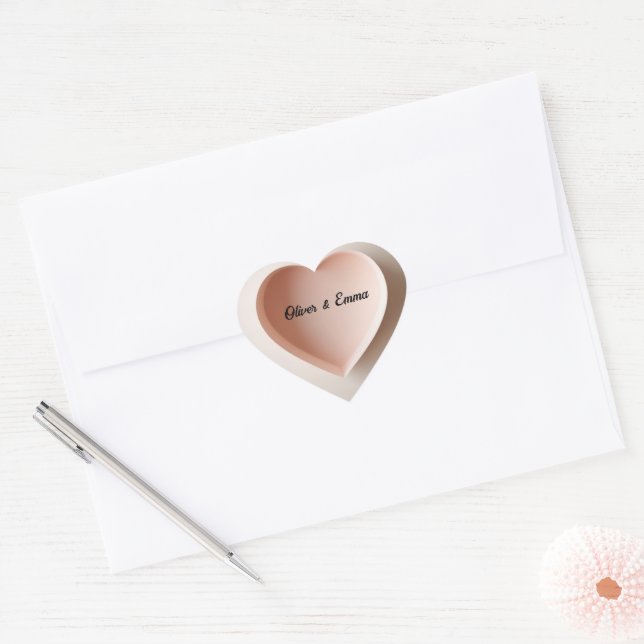 Adesivo Coração Vinheta (Envelope)