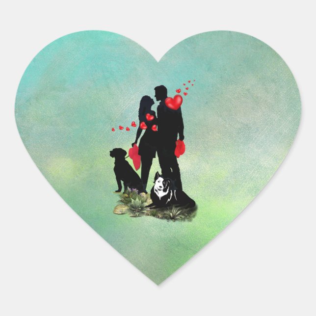 Adesivo Coração Vinheta (Frente)