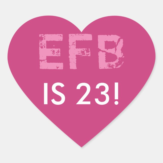 Adesivo Coração Vinheta Cardíaca de Aniversário Inicial