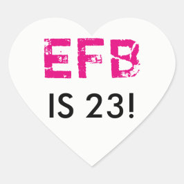 Adesivo Coração Vinheta Cardíaca de Aniversário Inicial