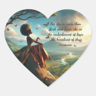 Adesivo Coração Vinheta de Bênçãos Familiares