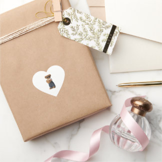 Adesivo Coração Vinheta de Braços de Encolhimento