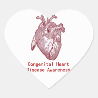Adesivo Coração Vinheta de consciência CHD