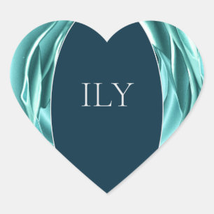 Adesivo Coração Vinheta de coração com Impressão de Rosa metálico