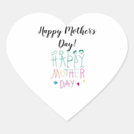 Adesivo Coração Vinheta de coração da mãe