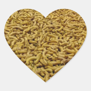 Adesivo Coração Vinheta de Coração de Bananas