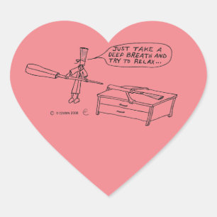 Adesivo Coração Vinheta de coração para respiração profunda