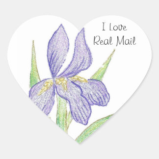 Adesivo Coração Vinheta de Correio Real