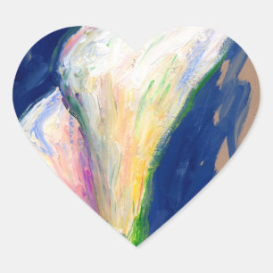 Adesivo Coração Vinheta de pintura com ventilador "Tuxedo Cuff"