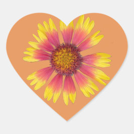 Adesivo Coração Vinheta em branco índio