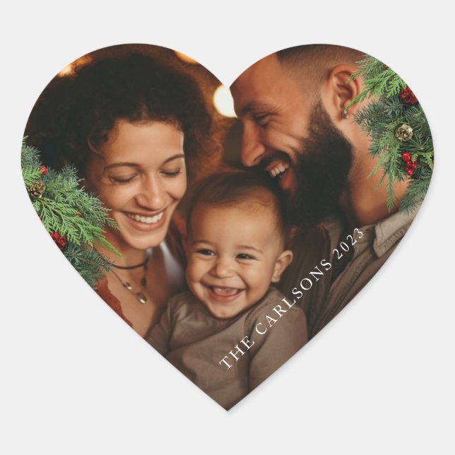 Adesivo Coração Vinheta Familiar (Frente)