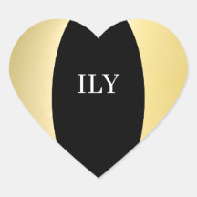 Vinheta ILY Dourada e preta