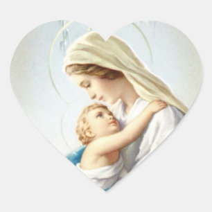 Adesivo Coração Vinheta-mãe e criança