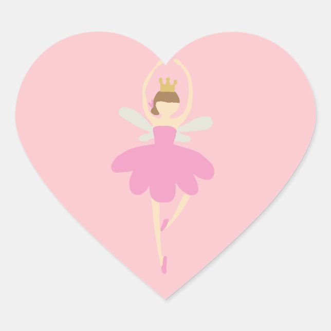 Adesivo Coração Vinheta-redonda clássica de natal de Fairy Nutcrac (Frente)