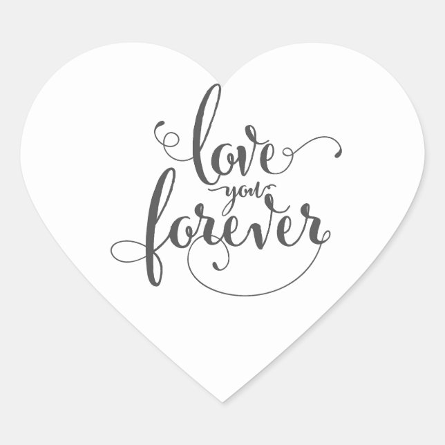 Adesivo Coração Vinhetas de Casamento (Frente)