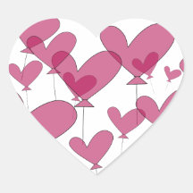 Vinhetas de casamento do balão de coração vermelho