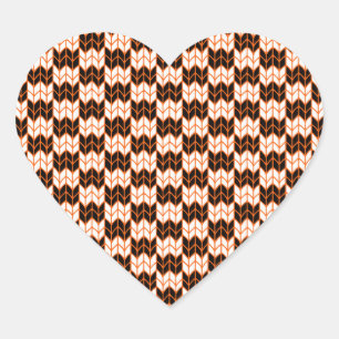 Adesivo Coração Vinhetas de coração do KNIT CHECK ORANGE