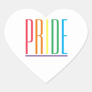 Adesivo Coração Vinhetas de coração PRIDE