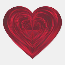 Adesivo Coração Vinhetas de Coração Vermelha Faux Foil