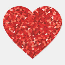 Vinhetas de Coração Vermelha Faux Foil