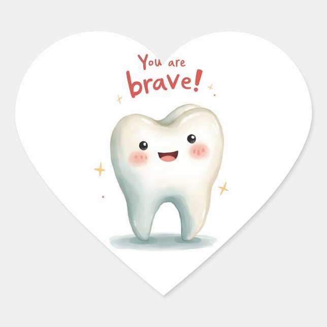 Adesivo Coração Vinhetas para pequenos dentistas (Frente)