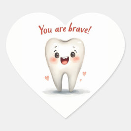 Adesivo Coração Vinhetas para pequenos dentistas