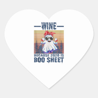 Adesivo Coração Vinho Porque 2020 é Folha de Boo sobre esta Folha 