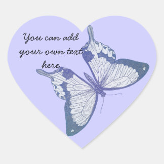 Adesivo Coração Vintage Butterfly Heart Stickers