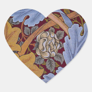Adesivo Coração Vintage Floral Design Acanthus Folaves