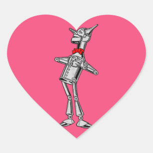 Adesivo Coração Vintage mágico de Oz 1900 do Woodsman da lata