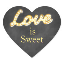 Vintage Marquee Lights Love is Sweet - Chalkboard