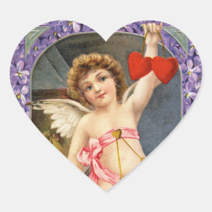 Adesivo Coração Vintage Namorados Cupid Hearts Stickers