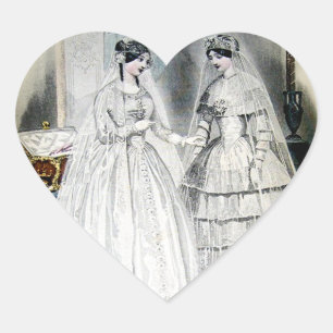 Adesivo Coração Vintage Node Wedding Vress