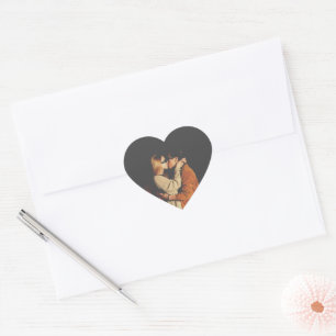 Adesivo Coração Vintage Photo Heart Shaping Envelope Selo