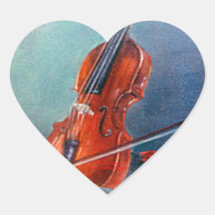 Adesivo Coração Violín/Violin