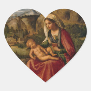 ADESIVO CORAÇÃO VIRGEM DO NATAL