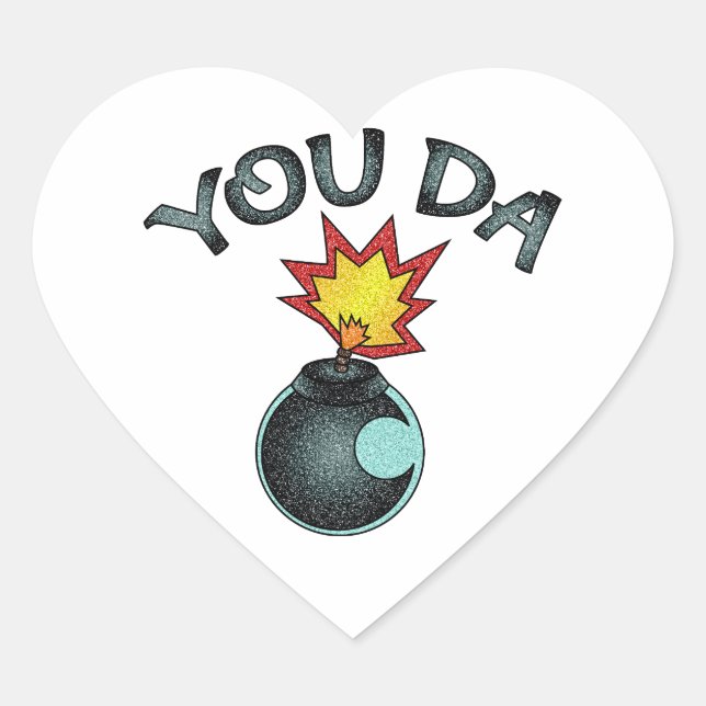 Adesivo Coração Você Da Glitter Bomba (Frente)