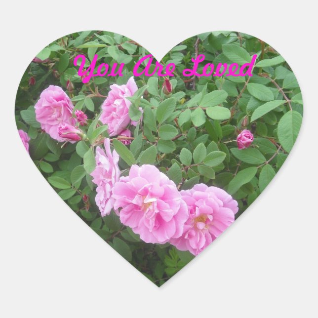 Adesivo Coração Você É Adorável Rosa Sticker (Frente)