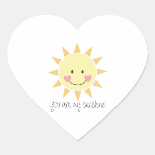 Adesivo Coração Você é minha luz do sol!