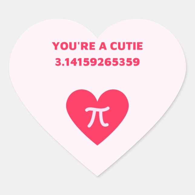 Adesivo Coração Você é um pi bonito (Frente)