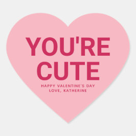 Adesivo Coração Você é uma bela conversa de Dia de os namorados bo