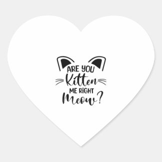 Adesivo Coração Você Está Me Gatinho, Gato De Gato?