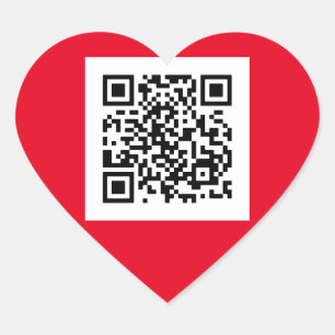 Adesivo Coração Você Me Casado? Código QR