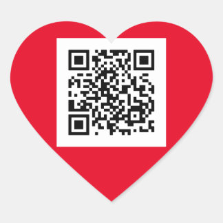 Adesivo Coração Você Me Casado? Código QR